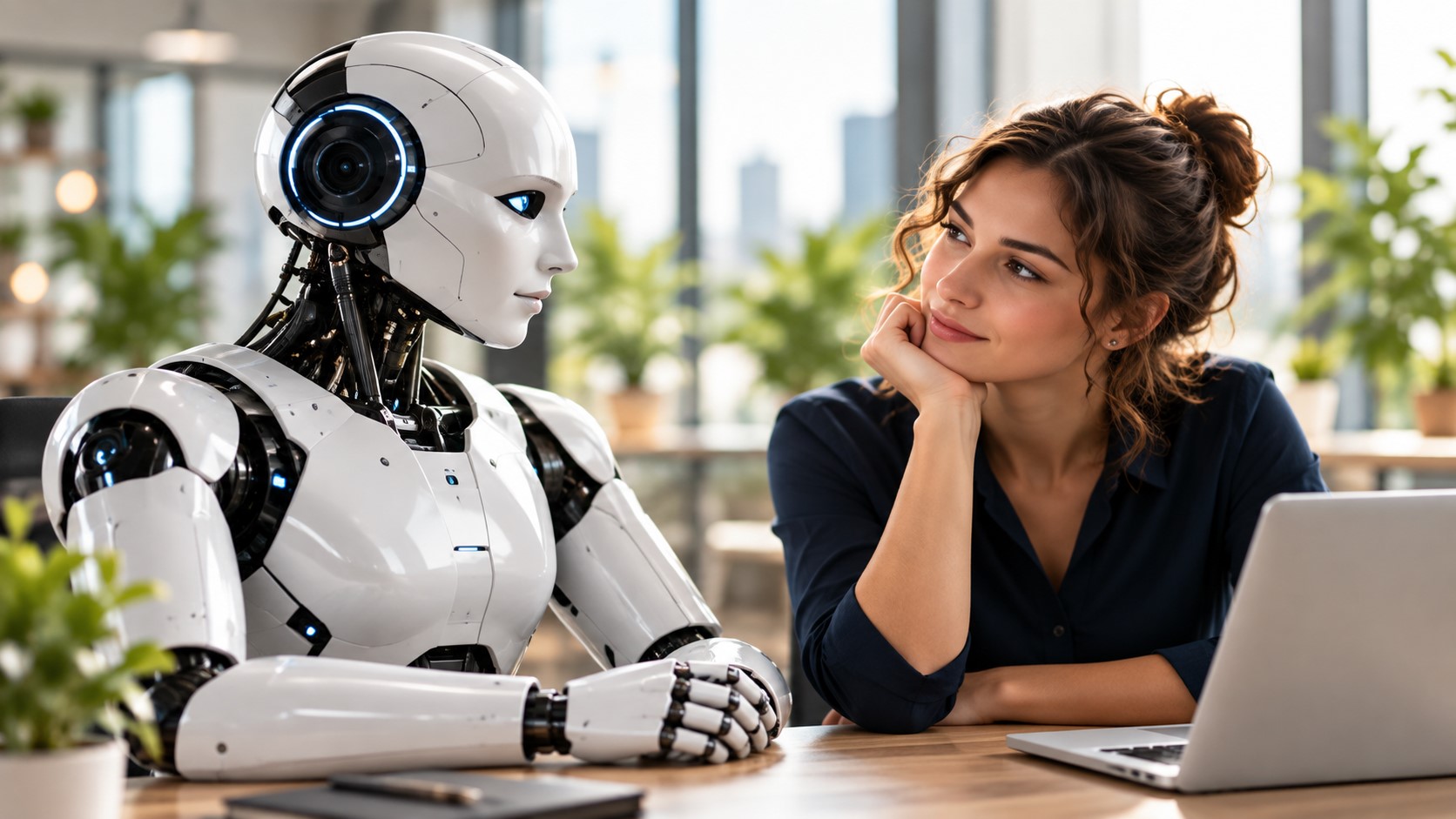 Profesional trabajando con un modelo de IA pequeño y eficiente en un entorno tecnológico moderno. Neural Trends España